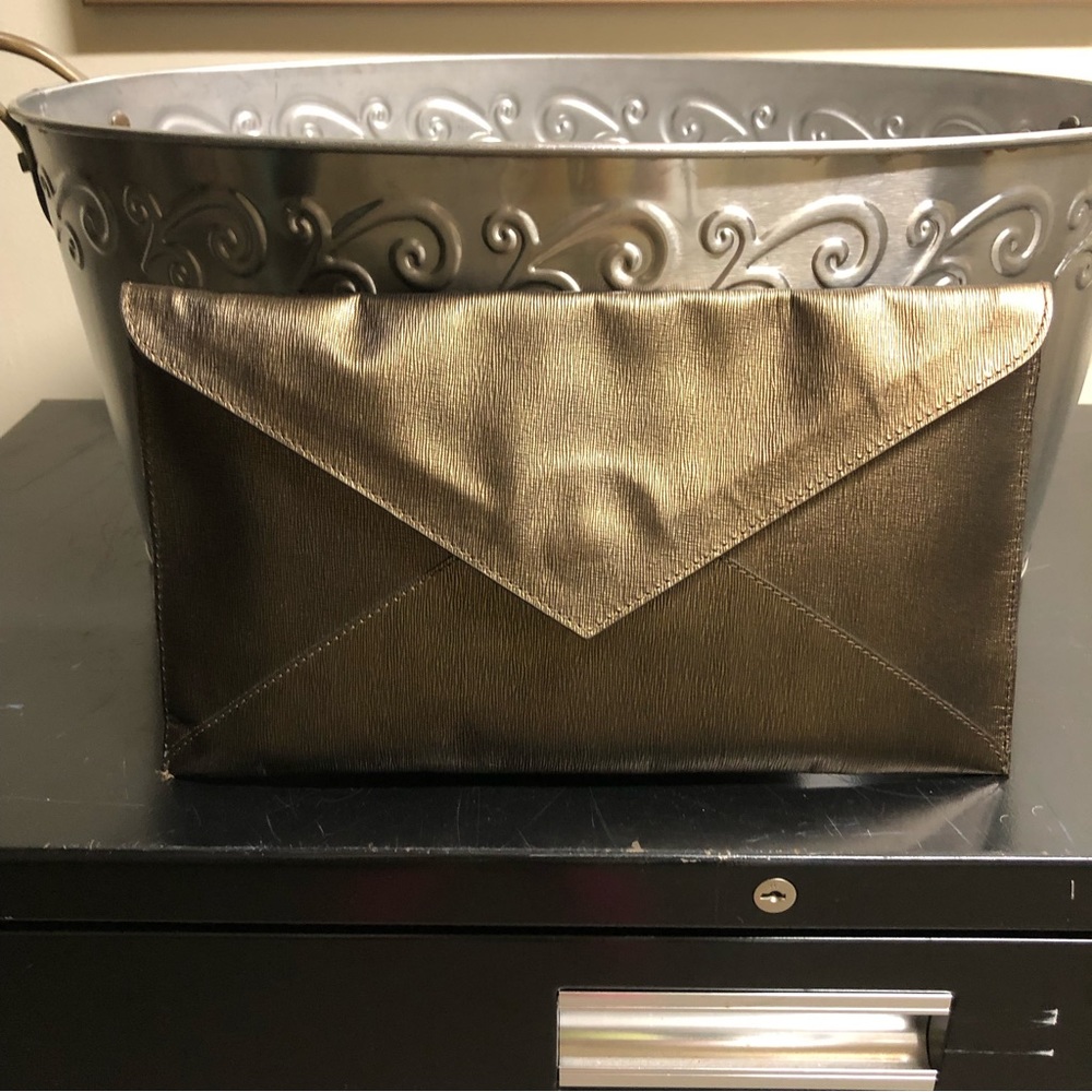 AGL Bronze Saffiano Envelope Clutch - NWOT
